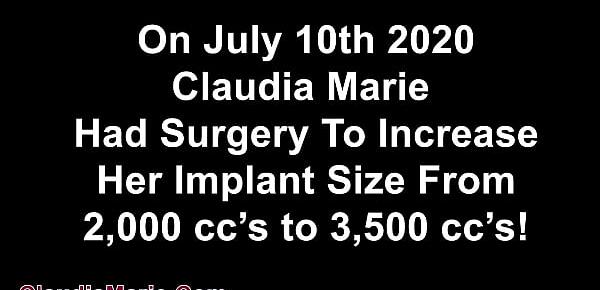  Claudia Marie New 3,500 cc Implants!